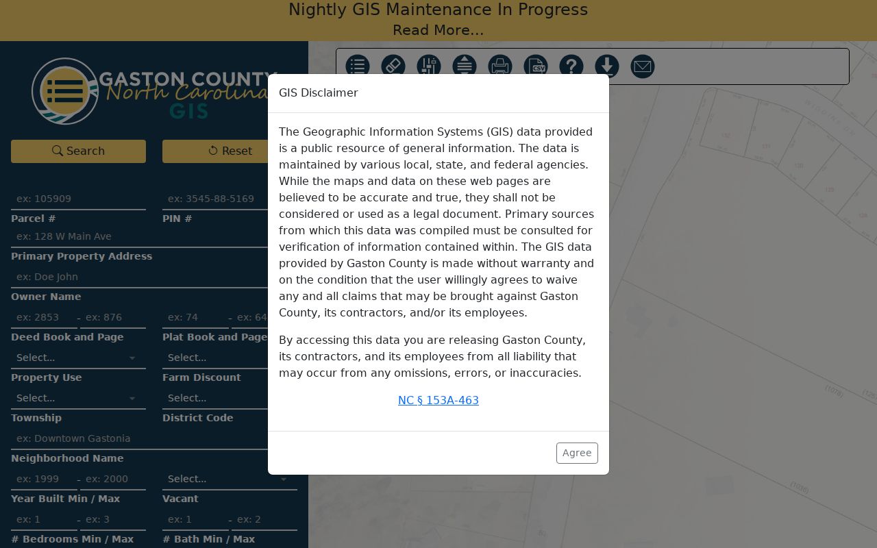 Gaston residents directory assessor property search fields