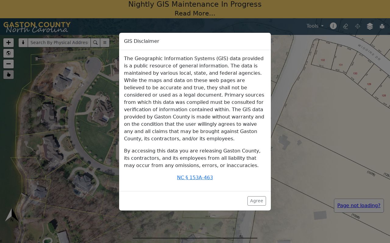 Gaston street directory parcel viewer and GIS controls